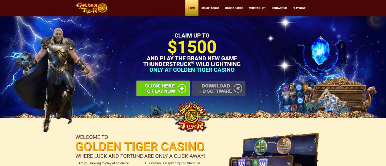 Golden Tiger Casino Review | Exciting Progressive Jackpots